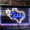 ADVPRO Texas Lone Star Dual Color LED Neon Sign st6-i3114 - White & Blue