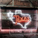 ADVPRO Texas Lone Star Dual Color LED Neon Sign st6-i3114 - White & Orange