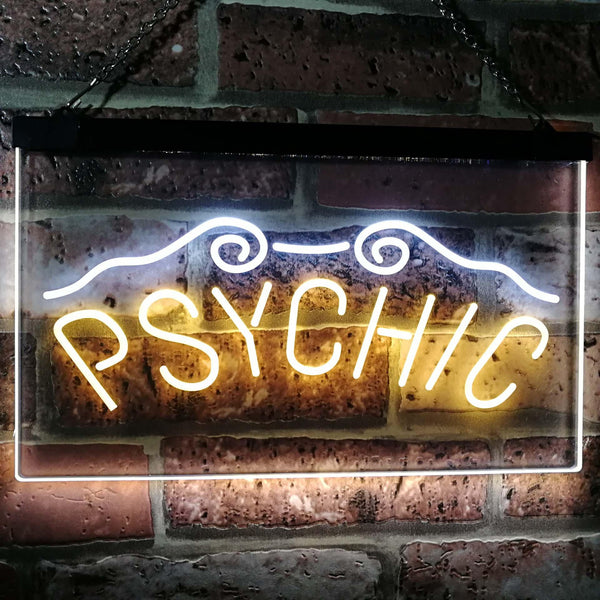 ADVPRO Psychic Readings Dual Color LED Neon Sign st6-i3115 - White & Yellow
