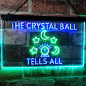 ADVPRO Fortune Teller Palm Tarot Reader Crystal Ball Dual Color LED Neon Sign st6-i3117 - Green & Blue