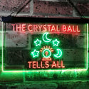 ADVPRO Fortune Teller Palm Tarot Reader Crystal Ball Dual Color LED Neon Sign st6-i3117 - Green & Red