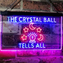 ADVPRO Fortune Teller Palm Tarot Reader Crystal Ball Dual Color LED Neon Sign st6-i3117 - Red & Blue