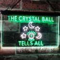 ADVPRO Fortune Teller Palm Tarot Reader Crystal Ball Dual Color LED Neon Sign st6-i3117 - White & Green