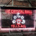 ADVPRO Fortune Teller Palm Tarot Reader Crystal Ball Dual Color LED Neon Sign st6-i3117 - White & Red