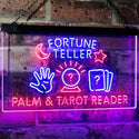 ADVPRO Fortune Teller Palm Tarot Reader Dual Color LED Neon Sign st6-i3118 - Blue & Red