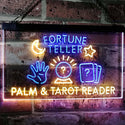 ADVPRO Fortune Teller Palm Tarot Reader Dual Color LED Neon Sign st6-i3118 - Blue & Yellow
