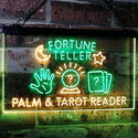 ADVPRO Fortune Teller Palm Tarot Reader Dual Color LED Neon Sign st6-i3118 - Green & Yellow