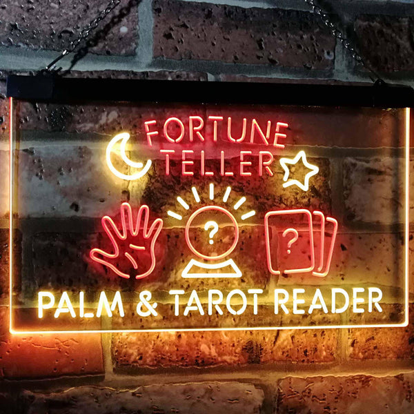 ADVPRO Fortune Teller Palm Tarot Reader Dual Color LED Neon Sign st6-i3118 - Red & Yellow