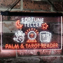 ADVPRO Fortune Teller Palm Tarot Reader Dual Color LED Neon Sign st6-i3118 - White & Orange