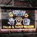 ADVPRO Fortune Teller Palm Tarot Reader Dual Color LED Neon Sign st6-i3118 - White & Yellow