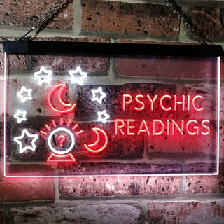 ADVPRO Psychic Readings Crystal Ball Dual Color LED Neon Sign st6-i3120 - White & Red