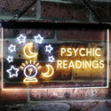 ADVPRO Psychic Readings Crystal Ball Dual Color LED Neon Sign st6-i3120 - White & Yellow