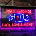 ADVPRO Tarot Readings Luck Love Money Dual Color LED Neon Sign st6-i3121 - Blue & Red
