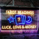 ADVPRO Tarot Readings Luck Love Money Dual Color LED Neon Sign st6-i3121 - Blue & Yellow
