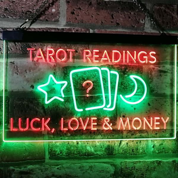 ADVPRO Tarot Readings Luck Love Money Dual Color LED Neon Sign st6-i3121 - Green & Red