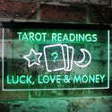 ADVPRO Tarot Readings Luck Love Money Dual Color LED Neon Sign st6-i3121 - White & Green