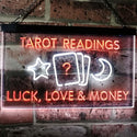 ADVPRO Tarot Readings Luck Love Money Dual Color LED Neon Sign st6-i3121 - White & Orange