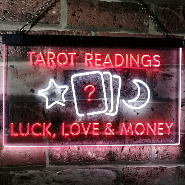 ADVPRO Tarot Readings Luck Love Money Dual Color LED Neon Sign st6-i3121 - White & Red