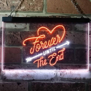 ADVPRO Forever Until The End Room Decoration Dual Color LED Neon Sign st6-i3123 - White & Orange