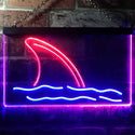 ADVPRO Shark Animal Home Decoration Dual Color LED Neon Sign st6-i3125 - Blue & Red