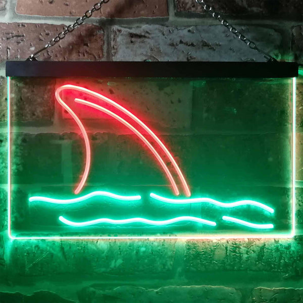 ADVPRO Shark Animal Home Decoration Dual Color LED Neon Sign st6-i3125 - Green & Red