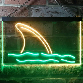 ADVPRO Shark Animal Home Decoration Dual Color LED Neon Sign st6-i3125 - Green & Yellow