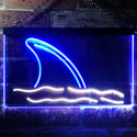 ADVPRO Shark Animal Home Decoration Dual Color LED Neon Sign st6-i3125 - White & Blue