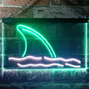 ADVPRO Shark Animal Home Decoration Dual Color LED Neon Sign st6-i3125 - White & Green