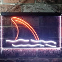 ADVPRO Shark Animal Home Decoration Dual Color LED Neon Sign st6-i3125 - White & Orange