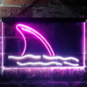 ADVPRO Shark Animal Home Decoration Dual Color LED Neon Sign st6-i3125 - White & Purple