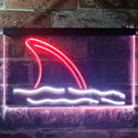 ADVPRO Shark Animal Home Decoration Dual Color LED Neon Sign st6-i3125 - White & Red
