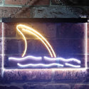ADVPRO Shark Animal Home Decoration Dual Color LED Neon Sign st6-i3125 - White & Yellow