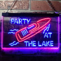 ADVPRO Party at The Lake Ship Ocean Lover Room Decoration Dual Color LED Neon Sign st6-i3126 - Blue & Red