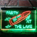 ADVPRO Party at The Lake Ship Ocean Lover Room Decoration Dual Color LED Neon Sign st6-i3126 - Green & Red