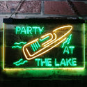 ADVPRO Party at The Lake Ship Ocean Lover Room Decoration Dual Color LED Neon Sign st6-i3126 - Green & Yellow