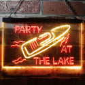 ADVPRO Party at The Lake Ship Ocean Lover Room Decoration Dual Color LED Neon Sign st6-i3126 - Red & Yellow