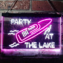 ADVPRO Party at The Lake Ship Ocean Lover Room Decoration Dual Color LED Neon Sign st6-i3126 - White & Purple