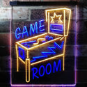 ADVPRO Game Room Pinball Man Cave  Dual Color LED Neon Sign st6-i3128 - Blue & Yellow