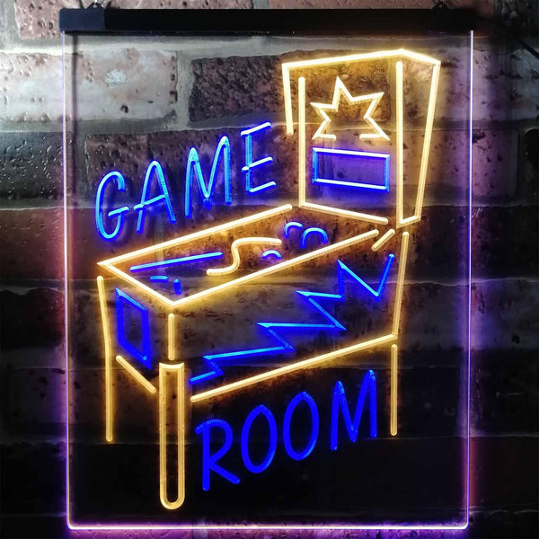 ADVPRO Game Room Pinball Man Cave  Dual Color LED Neon Sign st6-i3128 - Blue & Yellow