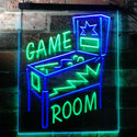 ADVPRO Game Room Pinball Man Cave  Dual Color LED Neon Sign st6-i3128 - Green & Blue