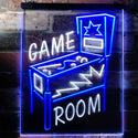 ADVPRO Game Room Pinball Man Cave  Dual Color LED Neon Sign st6-i3128 - White & Blue