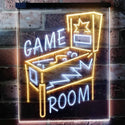 ADVPRO Game Room Pinball Man Cave  Dual Color LED Neon Sign st6-i3128 - White & Yellow
