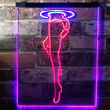 ADVPRO Sexy Leg Exotic Dancer Stripper Man Cave  Dual Color LED Neon Sign st6-i3129 - Blue & Red