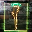 ADVPRO Sexy Leg Exotic Dancer Stripper Man Cave  Dual Color LED Neon Sign st6-i3129 - Green & Yellow