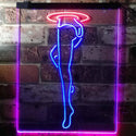 ADVPRO Sexy Leg Exotic Dancer Stripper Man Cave  Dual Color LED Neon Sign st6-i3129 - Red & Blue