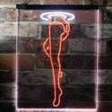 ADVPRO Sexy Leg Exotic Dancer Stripper Man Cave  Dual Color LED Neon Sign st6-i3129 - White & Orange