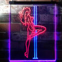 ADVPRO Exotic Dancer Stripper Single Mom  Dual Color LED Neon Sign st6-i3130 - Blue & Red