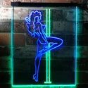 ADVPRO Exotic Dancer Stripper Single Mom  Dual Color LED Neon Sign st6-i3130 - Green & Blue