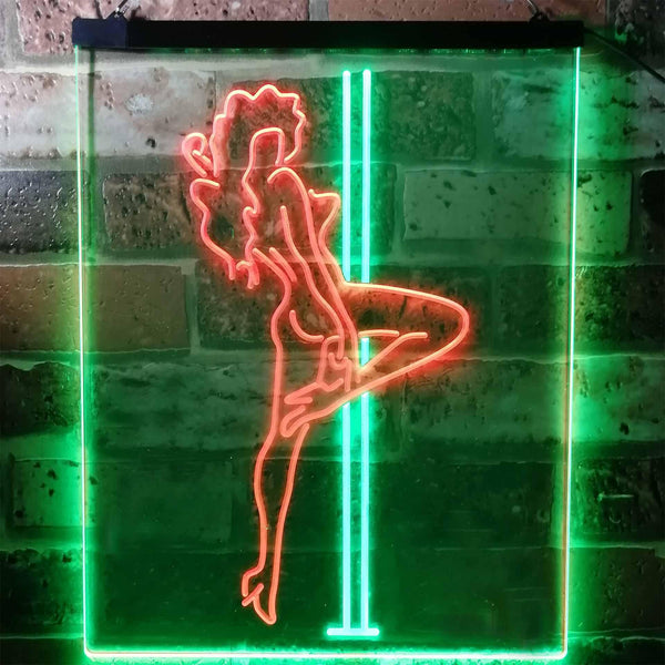 ADVPRO Exotic Dancer Stripper Single Mom  Dual Color LED Neon Sign st6-i3130 - Green & Red