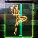 ADVPRO Exotic Dancer Stripper Single Mom  Dual Color LED Neon Sign st6-i3130 - Green & Yellow